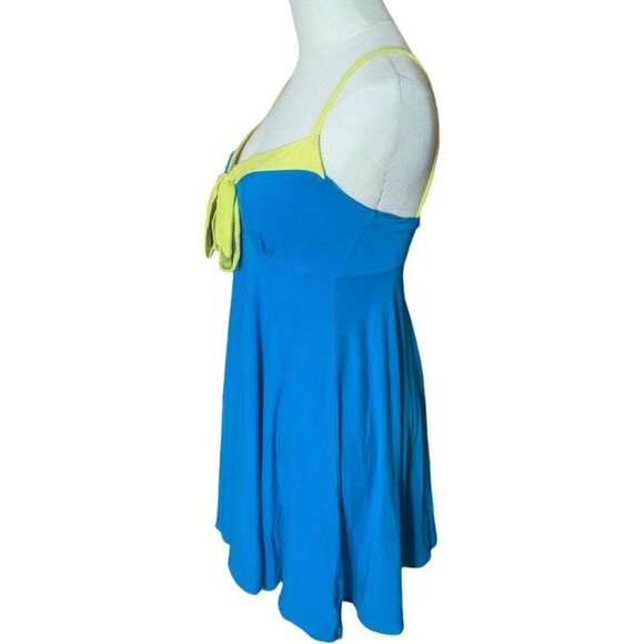 VS Bra Tops Blue Cotton Mini Dress Extra Small - Picture 2 of 5